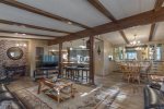 Open living room/kitchen/dining area. Great for entertaining and gatherings